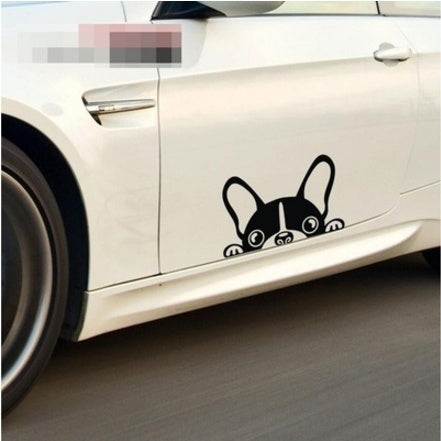 Fashion  Vintage Terrier Glue Car Funny Boston Dog Car Stickers Auto Sticker Decorative Animal Cute Tail Stickers Popular  Perro Dog Stickers Car Sticker Pet