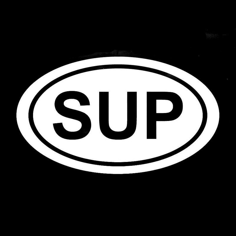 Hot  Sale Laptops/Luggage Stickers 15.6CM*8.9CM Stand Up Paddle Board SUP Euro Style Oval - Vinyl Decal Sticker Car Styling Car Sticker Black/Silver/Red/White