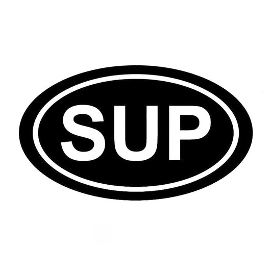 Hot  Sale Laptops/Luggage Stickers 15.6CM*8.9CM Stand Up Paddle Board SUP Euro Style Oval - Vinyl Decal Sticker Car Styling Car Sticker Black/Silver/Red/White