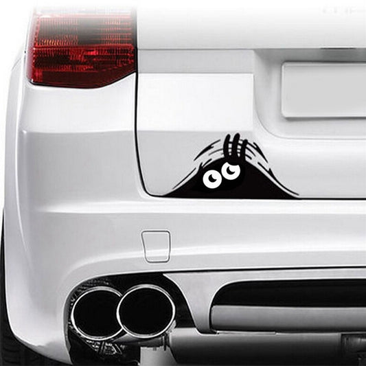 New Brand Car Styling Accessories  Waterproof  Funny Peeking Monster Car Sticker vinyl decal decorate sticker (Size: 22x10x3cm, Color: Black)
