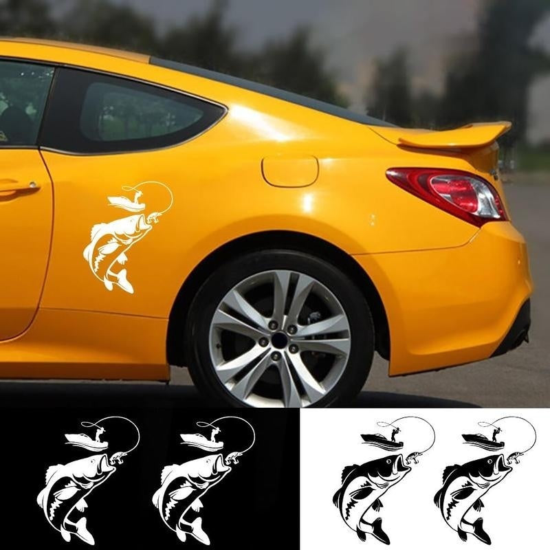 Vinyl Fish Decal Car Sticker Fishing Fisherman Hobby Fish Boat Sticker