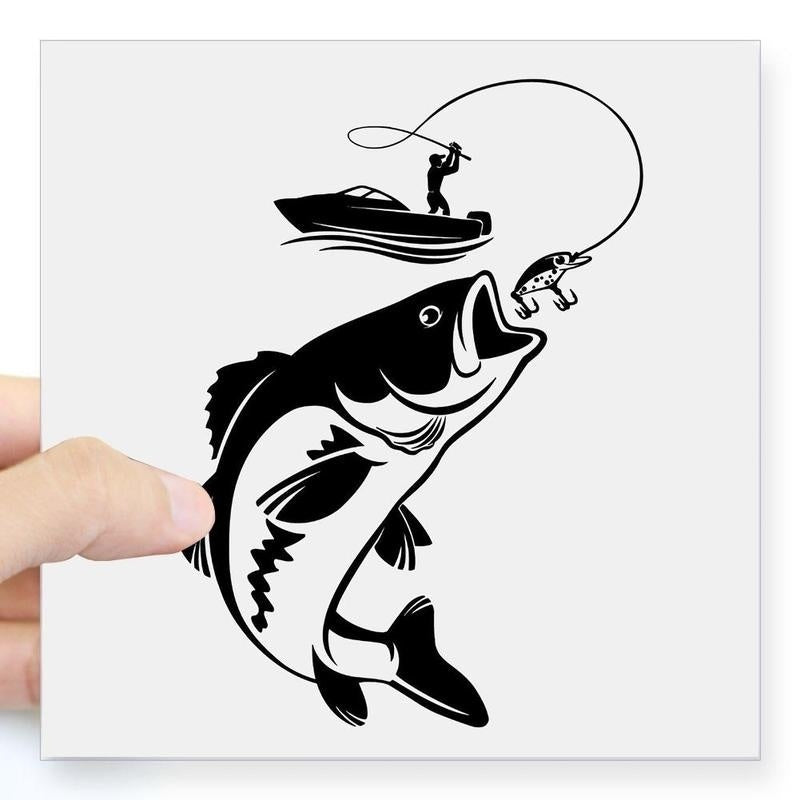 Vinyl Fish Decal Car Sticker Fishing Fisherman Hobby Fish Boat Sticker
