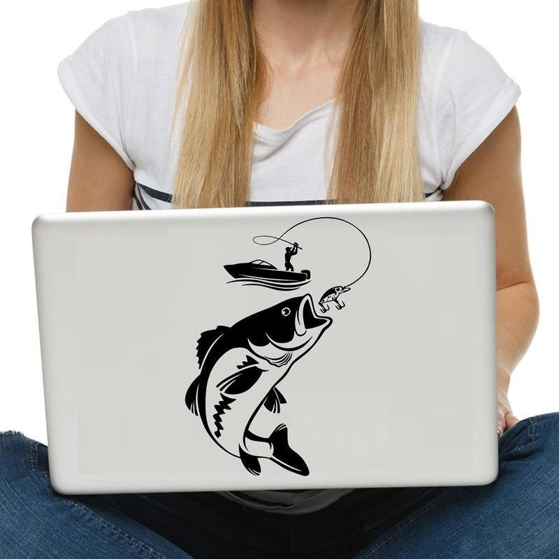 Vinyl Fish Decal Car Sticker Fishing Fisherman Hobby Fish Boat Sticker