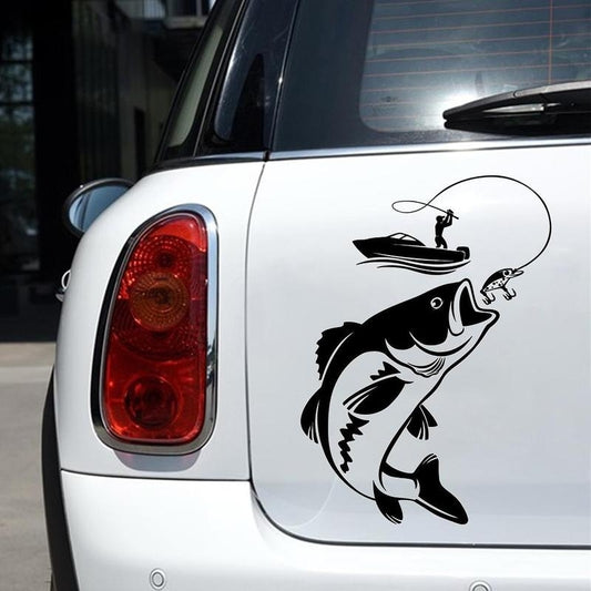 Vinyl Fish Decal Car Sticker Fishing Fisherman Hobby Fish Boat Sticker