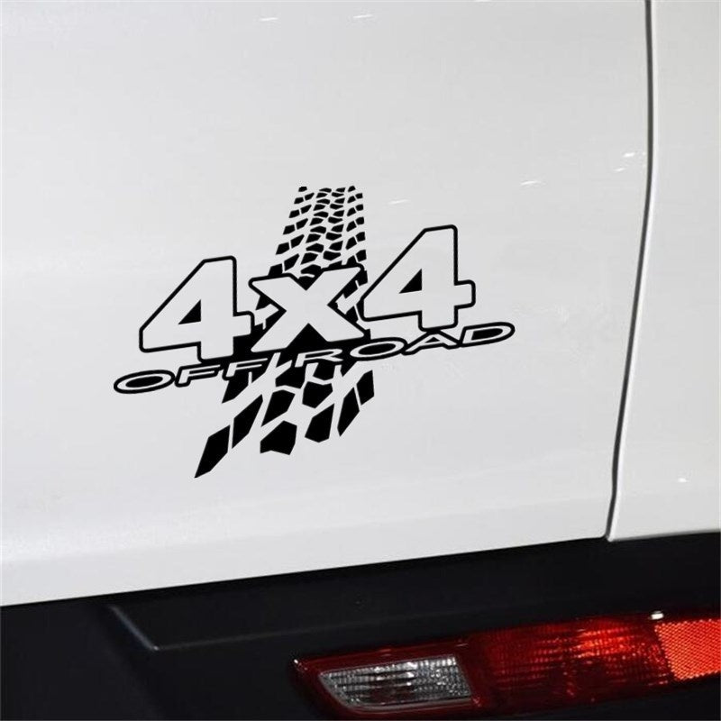 Fashion 20cm*13.6cm  4X4 OFF-ROAD Mud Funny Vinyl Decals Car Sticker Car-styling Decoration