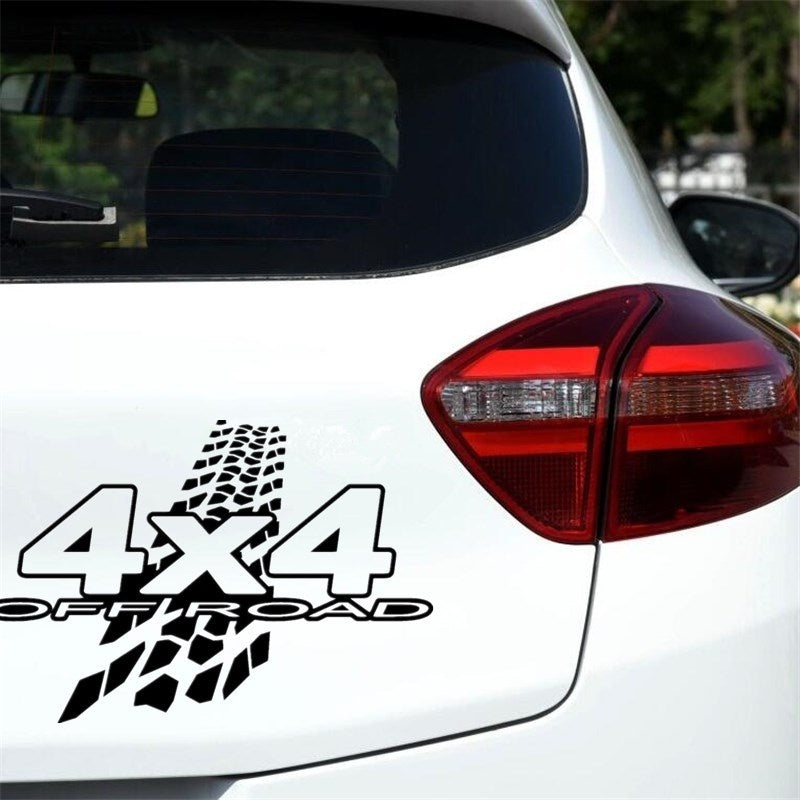 Fashion 20cm*13.6cm  4X4 OFF-ROAD Mud Funny Vinyl Decals Car Sticker Car-styling Decoration