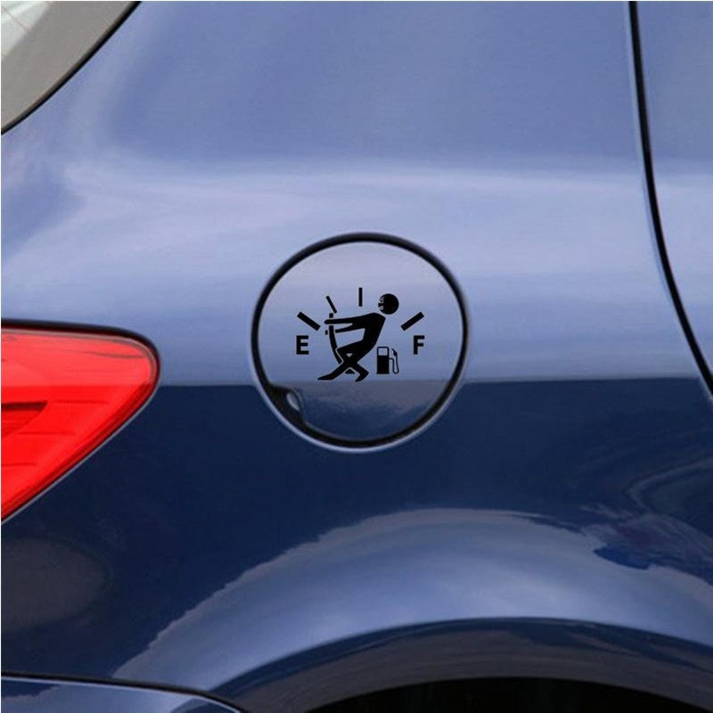 Hot PVC Personalized Little People Fueling Oil Gauge Car Sticker  Material