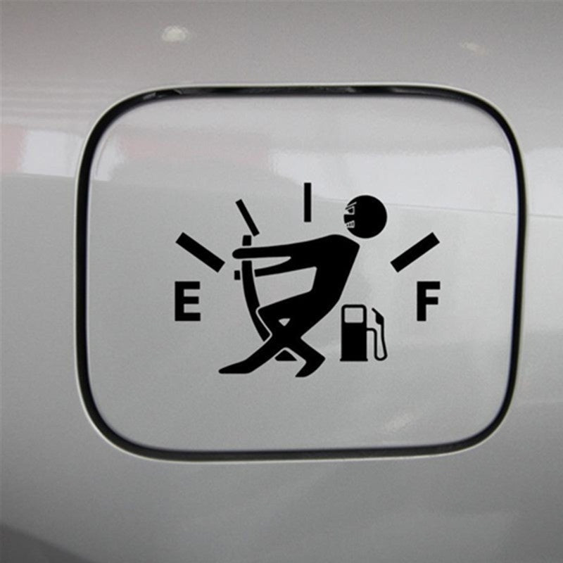 Hot PVC Personalized Little People Fueling Oil Gauge Car Sticker  Material