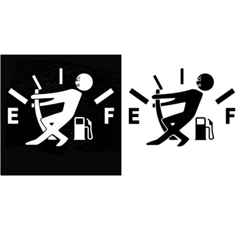 Hot PVC Personalized Little People Fueling Oil Gauge Car Sticker  Material
