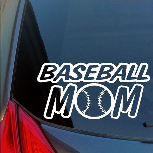 New Hot Baseball Mom vinyl sticker decal little league major window car truck van sports