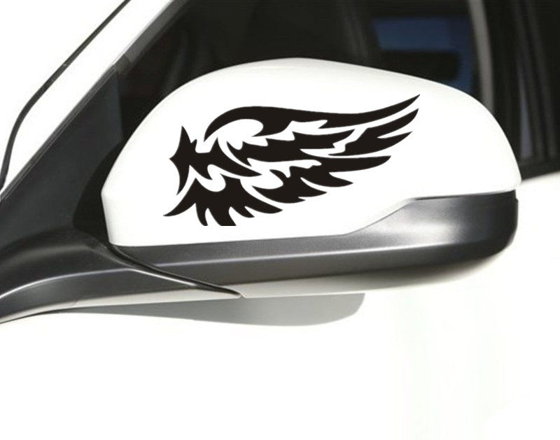 Hot 1Pair Angel Wings Guard  Car Stickers Beautiful  Mirror Car Rearview Sticker Jew224