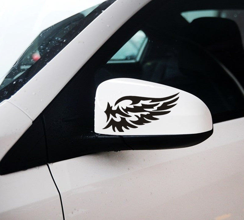 Hot 1Pair Angel Wings Guard  Car Stickers Beautiful  Mirror Car Rearview Sticker Jew224