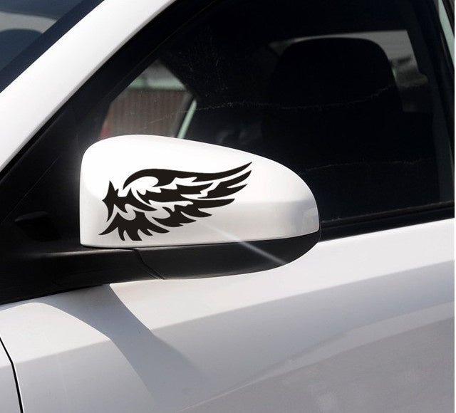 Hot 1Pair Angel Wings Guard  Car Stickers Beautiful  Mirror Car Rearview Sticker Jew224