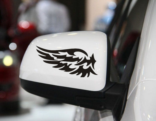 Hot 1Pair Angel Wings Guard  Car Stickers Beautiful  Mirror Car Rearview Sticker Jew224