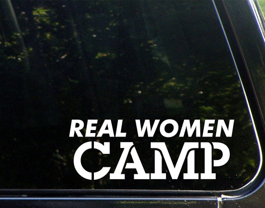 New Brand Real Lady Camp - 8-3/4inches X 3-1/2inches - Vinyl Die Cut Decal/ Bumper Sticker for Windows, Cars, Trucks, Laptops, Etc.