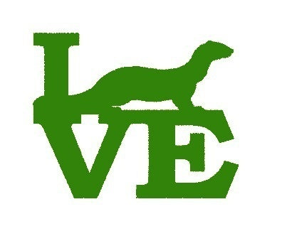 High-quality Cute Wild Animals Ferret Love Sticker Harness for Car Window Truck Bumper Auto Suv Door Kayak Vinyl Decal 8 Colors
