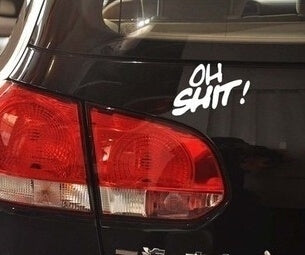 Hot Oh Shit Funny Vinyl Cars Stickers Personalized Car Decal Window Decal Wall Stickers ()