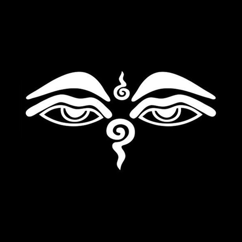 New Fashion 13.9*7.4CM Mercy Buddha Eyes Bumper Sticker Personalized Vinyl  Decals