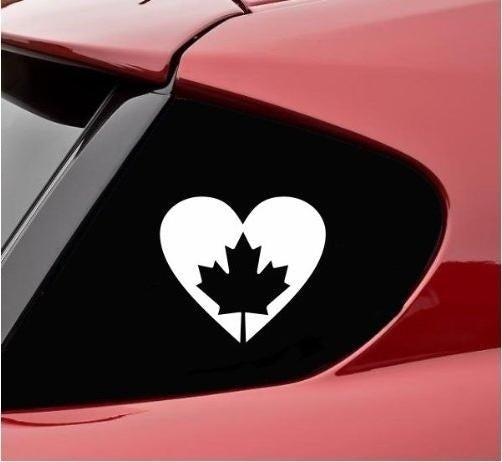 New Fashion Canada Canadian Maple Heart Vinyl Decal Bumper Sticker Car Sticker