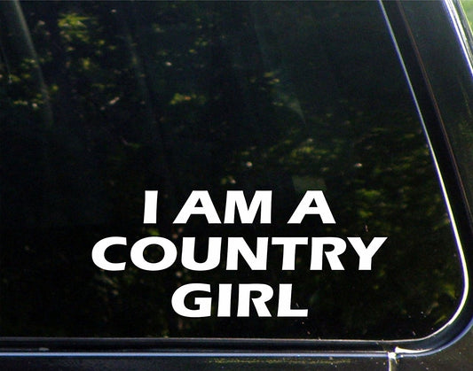 Fashion I Am a Country Girl - 9inches X 4inches - Die Cut Decal/ Bumper Sticker for Windows, Cars, Trucks, Laptops, Etc.