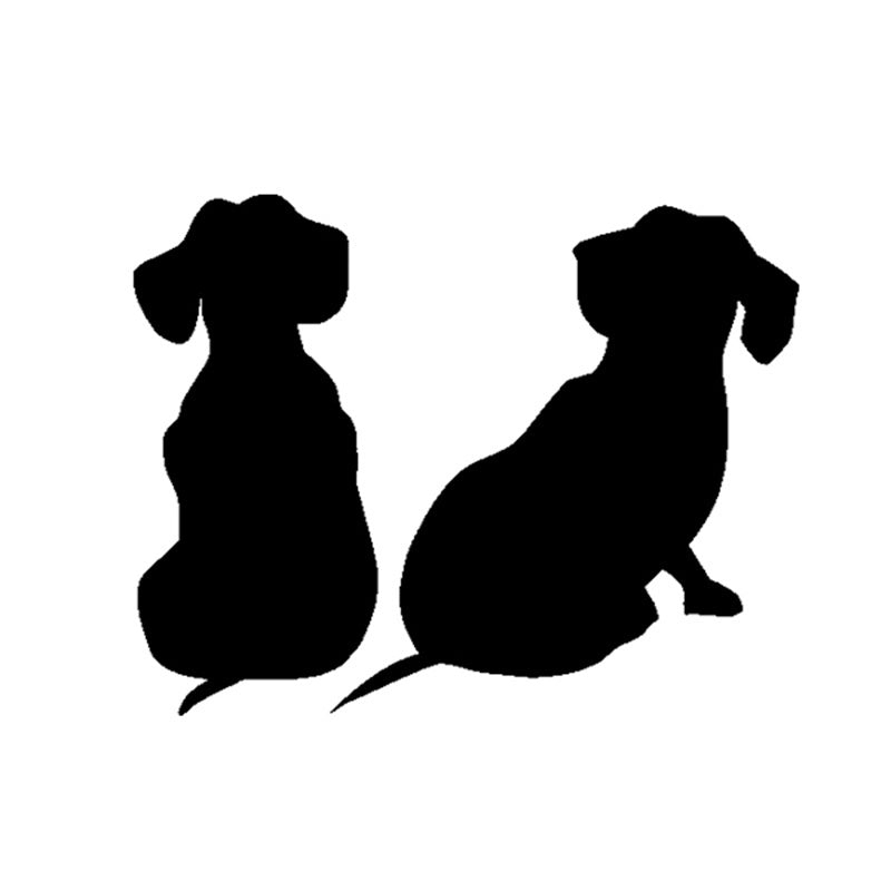 Hot Dachshund Puppies Dog Decals Vinyl Sticker for Car Suv Truck Boat Window Bumper Home Wall