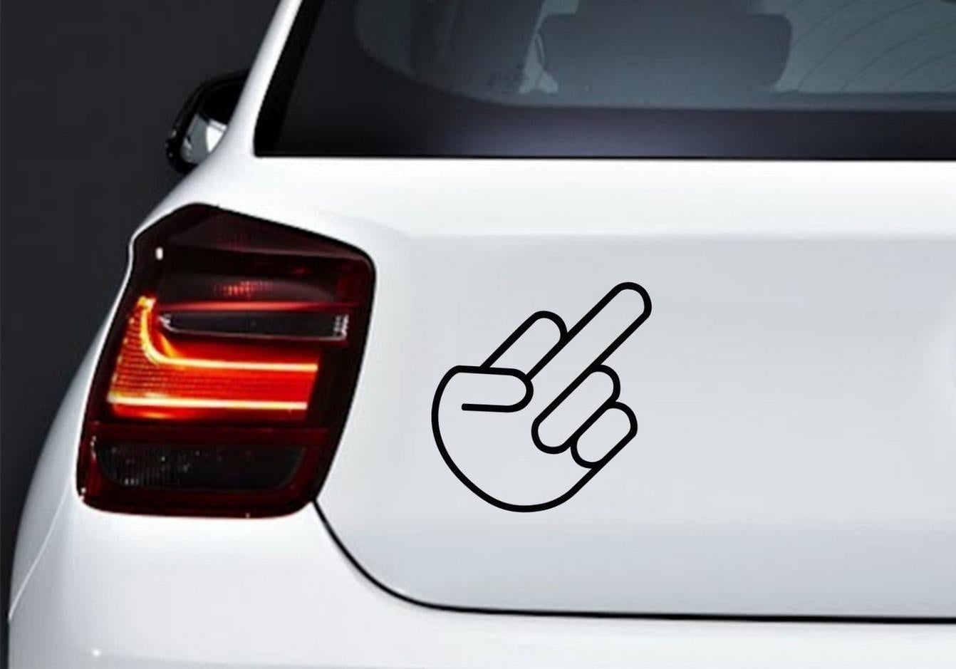 New Brand Middle Finger Funny Hand Gesture Jdm Car Body Window Bumper Vinyl Decal Sticker car sticker