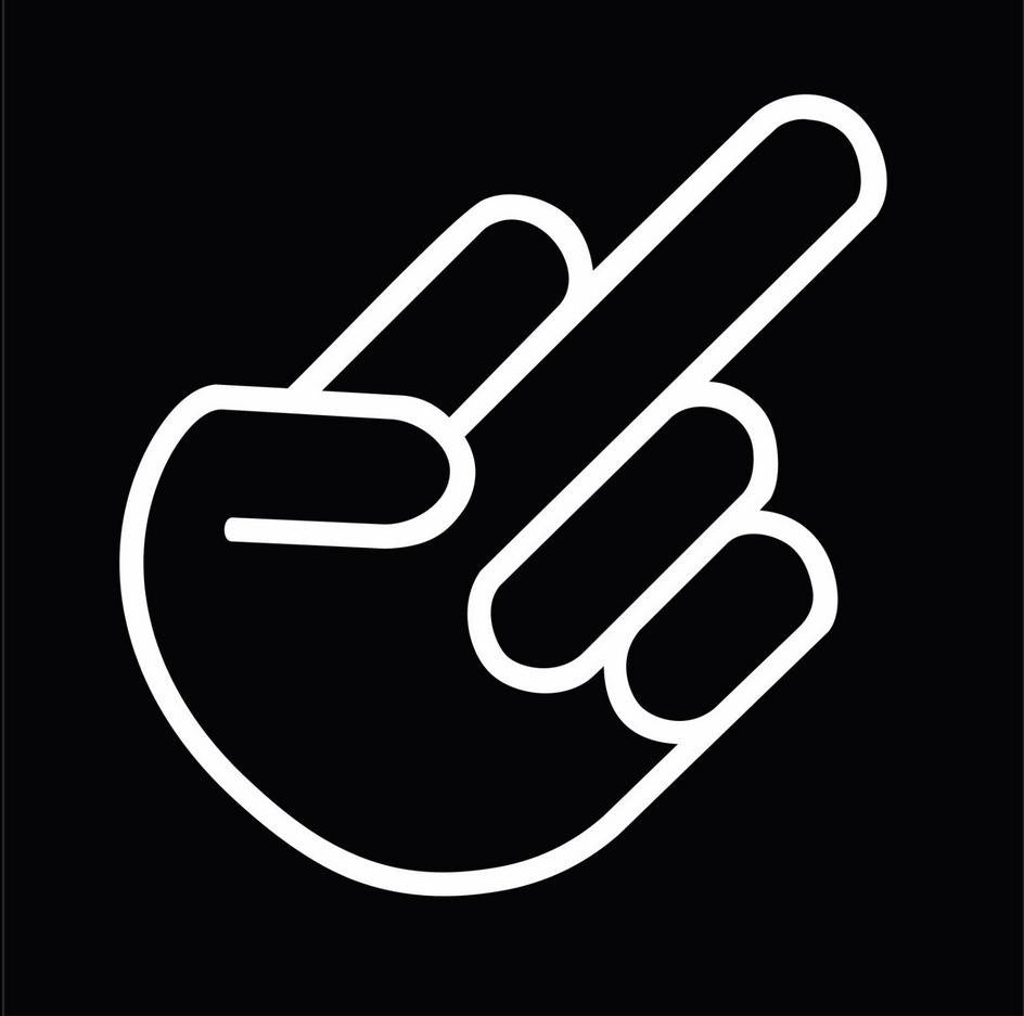 New Brand Middle Finger Funny Hand Gesture Jdm Car Body Window Bumper Vinyl Decal Sticker car sticker