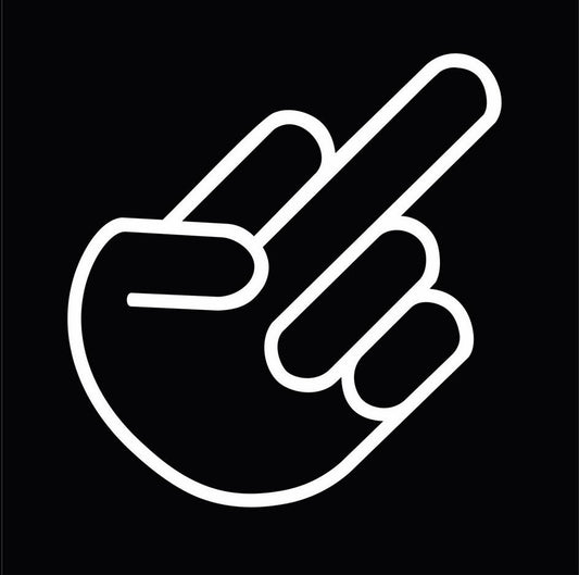 New Brand Middle Finger Funny Hand Gesture Jdm Car Body Window Bumper Vinyl Decal Sticker car sticker
