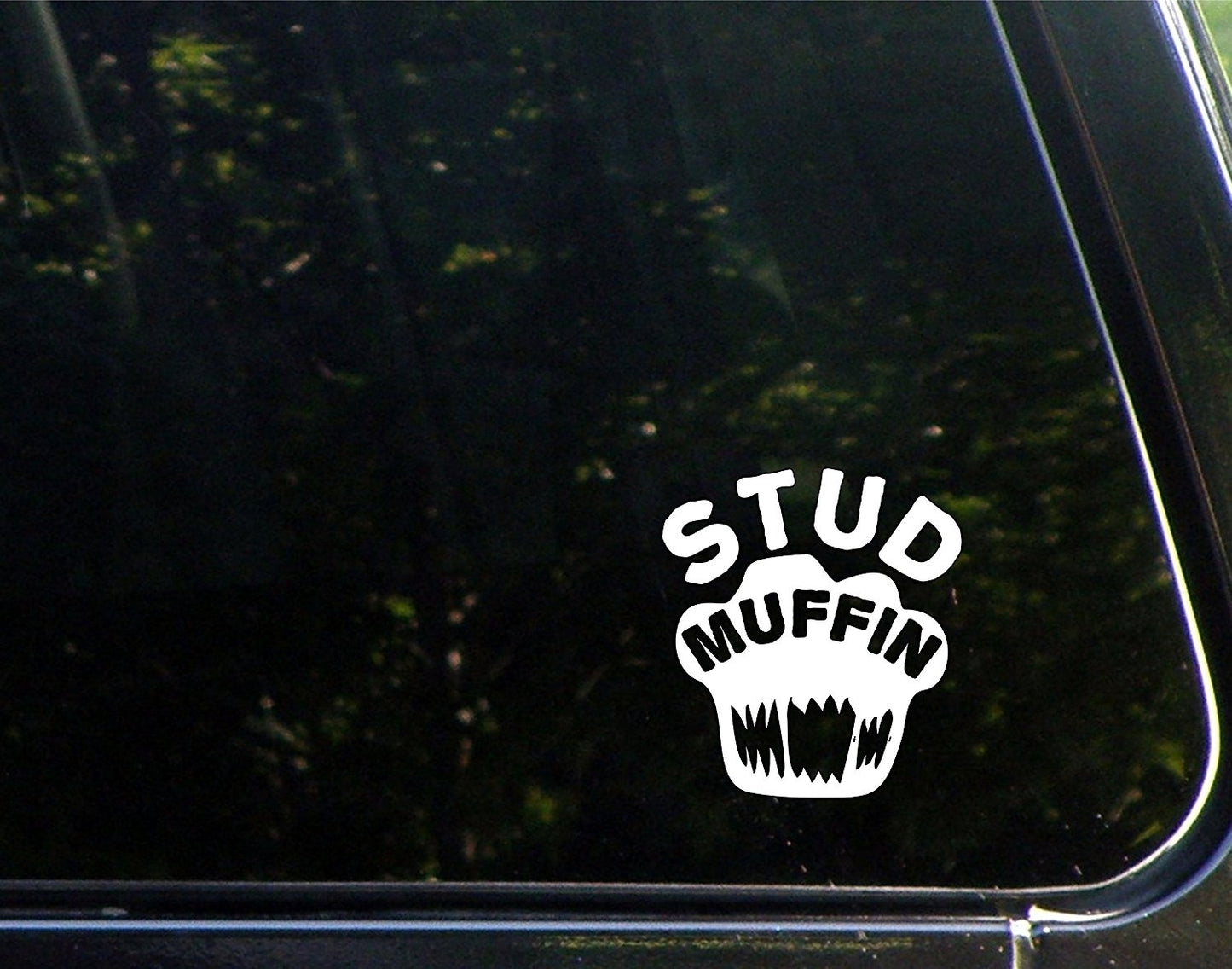 Fashion Stud Muffin - 3-1/2inches X 3-3/4inches- Vinyl Die Cut Decal/ Bumper Sticker for Windows, Cars, Trucks, Laptops, Etc.