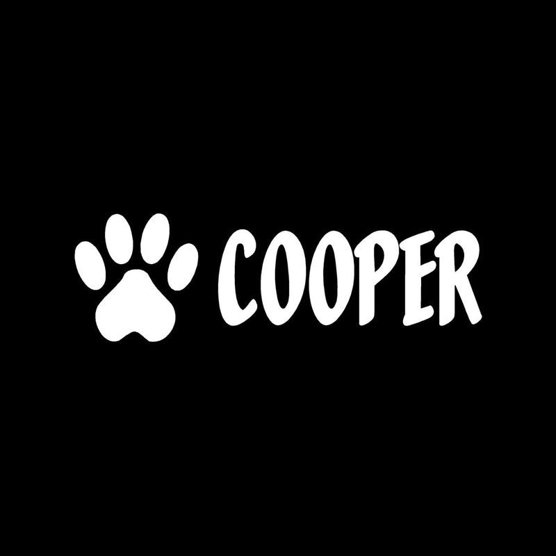 High-quality 12CM*4CM Pet Paw Print With Name Personalized Vinyl Decal Car Sticker