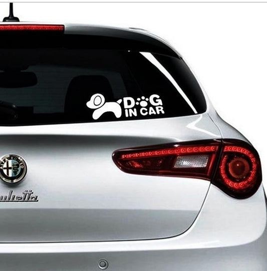 2017 NEW Funny Dog in Car High-quality Stickers Warning Vinyl Decal Car Decoration Car Sticker
