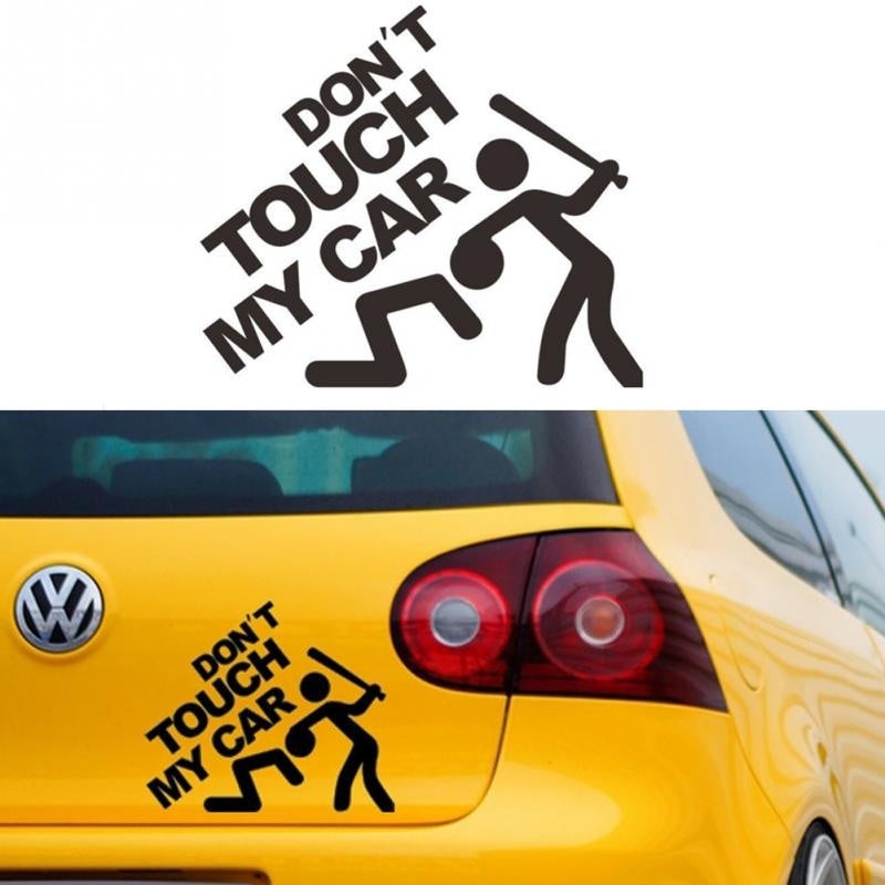 High-quality  Strong Adhesion Funny Dont Touch My Car Pattern  Car Sticker Waterproof PVC Car Sticker 6.3inchES