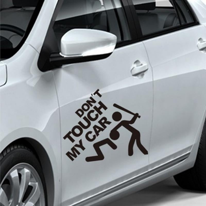 High-quality  Strong Adhesion Funny Dont Touch My Car Pattern  Car Sticker Waterproof PVC Car Sticker 6.3inchES
