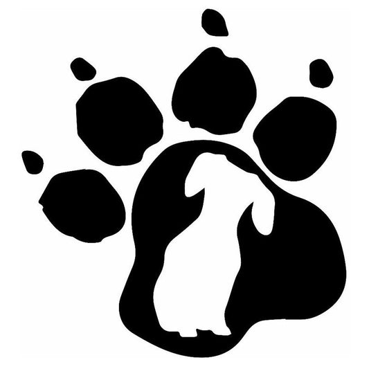 New Fashion 14.9*16CM Dachshund Dog Paw Print Vinyl Decal Personality Car Stickers Car Styling Motorcycle Accessories
