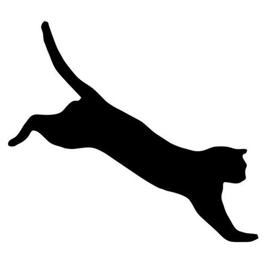 Hot 13*12CM Pet CAT Jumping Fun Car Stickers Motorcycle Decals Car Styling