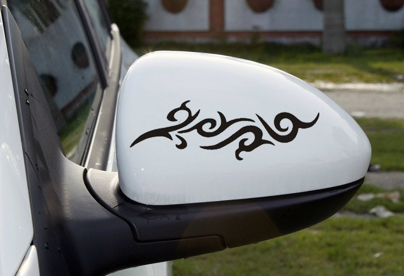 2017 NEW 13CM Wide  1Pcs /set FLAME Totem Mirror Car Sticker Decals Fun Personality Motorcycle Stickers