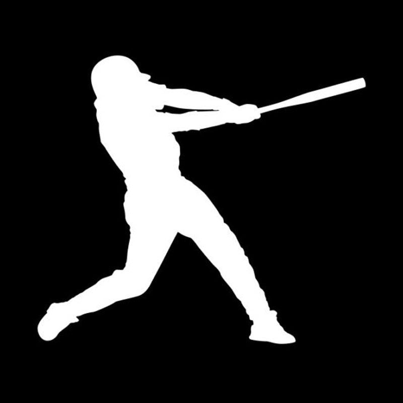 New Brand 12.5CM*11CM Funny  Sports Baseball Car Stickers Black Silver S2-0312