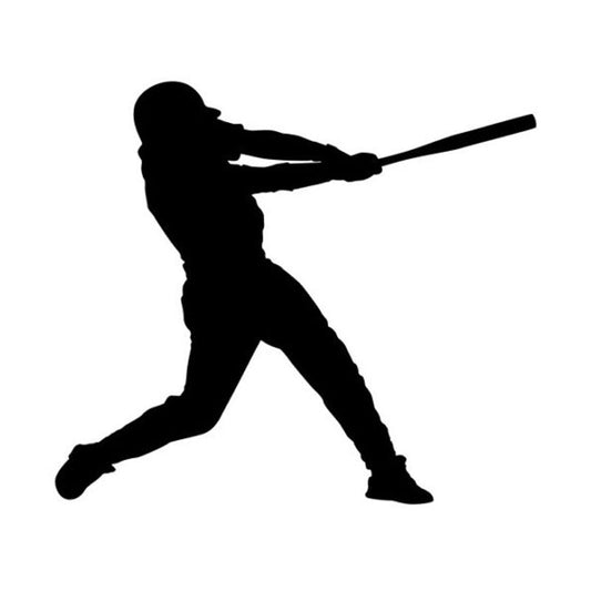 New Brand 12.5CM*11CM Funny  Sports Baseball Car Stickers Black Silver S2-0312