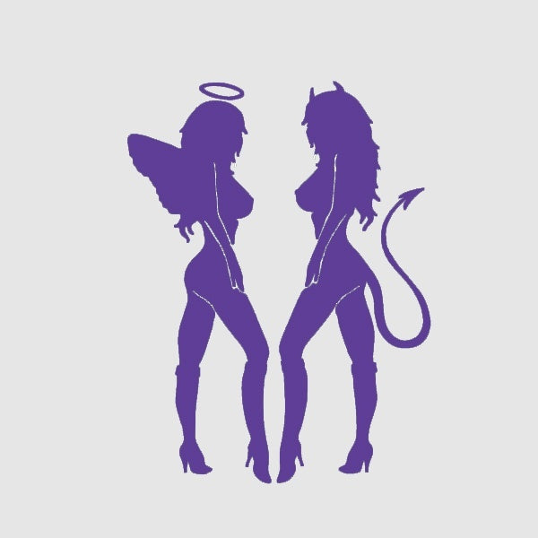 10.5*14 cm Home Decorations Vinyl Decal Car Stickers Window Sticker Waterproof Sticker JDM Naughty Angel Devil