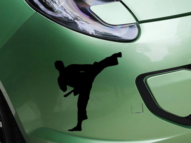 New Brand 12 *14 cm Karate Taekwondo Kung Fu JDM Graphic Vinyl Decal Car Sticker Windshield Window Glass Bumper Funny Truck Auto Door SUV Art Wall Laptop Waterproof Protector Refit