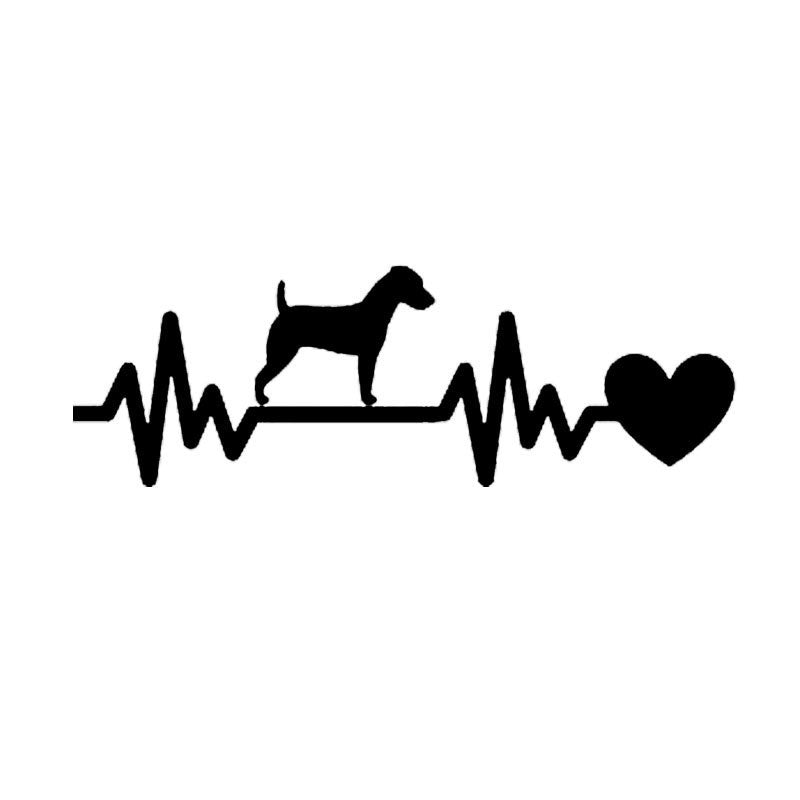 New Fashion 19*6.4cm Jack Russell Dog Car Stickers  Vinyl Decal Car Styling Motorcycle Accessories Black/Silver