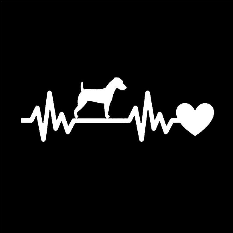 New Fashion 19*6.4cm Jack Russell Dog Car Stickers  Vinyl Decal Car Styling Motorcycle Accessories Black/Silver