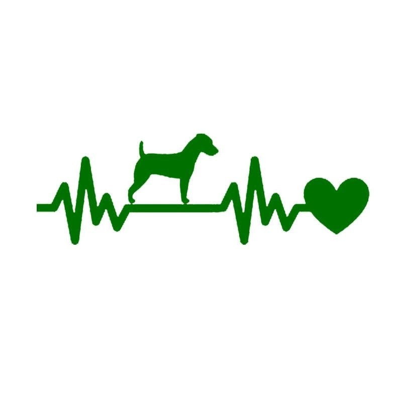 New Fashion 19*6.4cm Jack Russell Dog Car Stickers  Vinyl Decal Car Styling Motorcycle Accessories Black/Silver