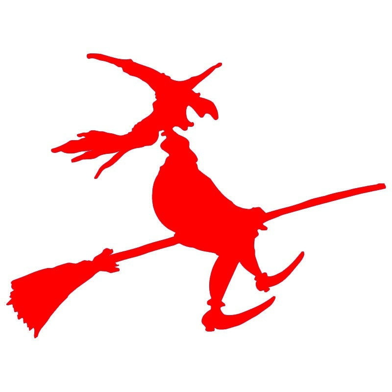Fashion 13*9.7 cm Car Stickers Vinyl Decal Wall Stickers Glass Window Stickers Motorcycle Jdm 13*9.7cm Witch Riding Broom