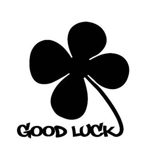 Hot 17.5X18CM 4 Four Leaf Clover Good Luck Charm Car Sticker Vinyl Decal Lovely Car-Styling