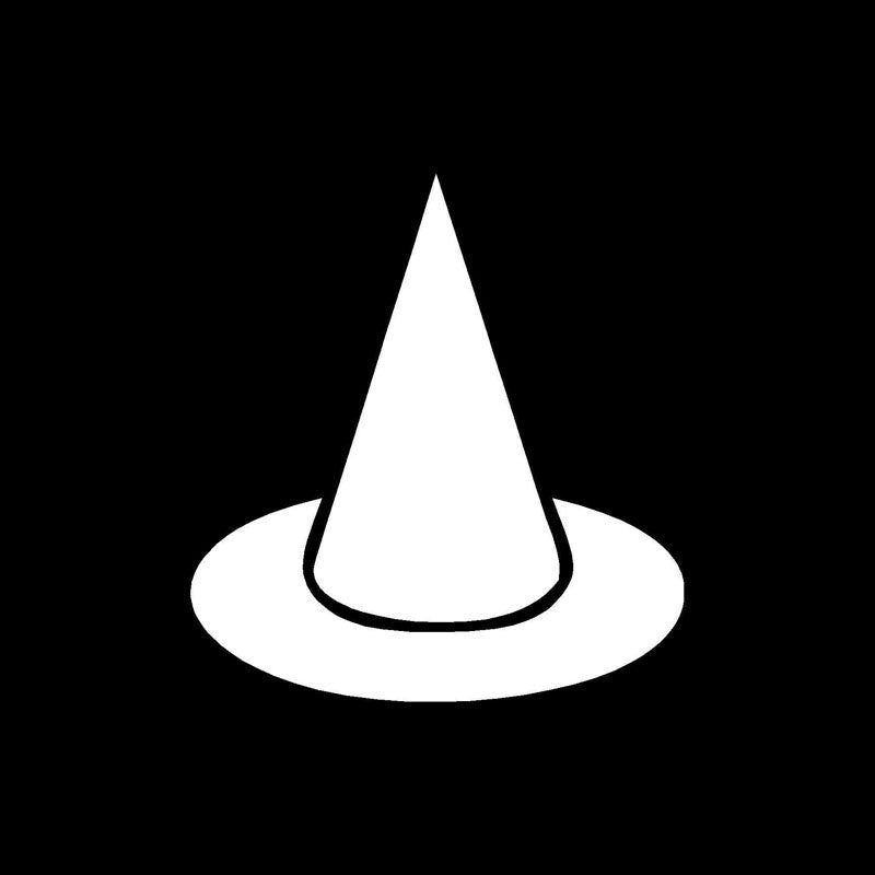 New Hot 9.3*10.1CM Magic Witch Hat Car Window Sticker Covering The Body Of  Vinyl Decals