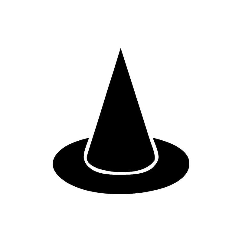 New Hot 9.3*10.1CM Magic Witch Hat Car Window Sticker Covering The Body Of  Vinyl Decals