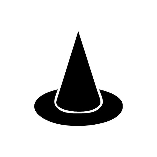 New Hot 9.3*10.1CM Magic Witch Hat Car Window Sticker Covering The Body Of  Vinyl Decals