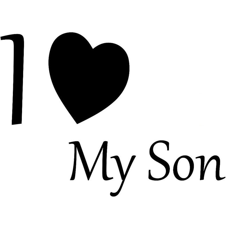 New Brand 17.8CM*12.8CM I Love My Son Car Truck Window Vinyl Decal Car Stickers Motorcycle Decorating Stickers