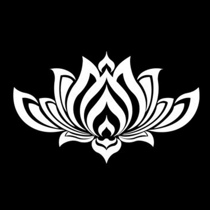 New Brand 16.1cm*9.7cm Yoga Buddhism Flower Vinyl Stickers Decals Car Accessories